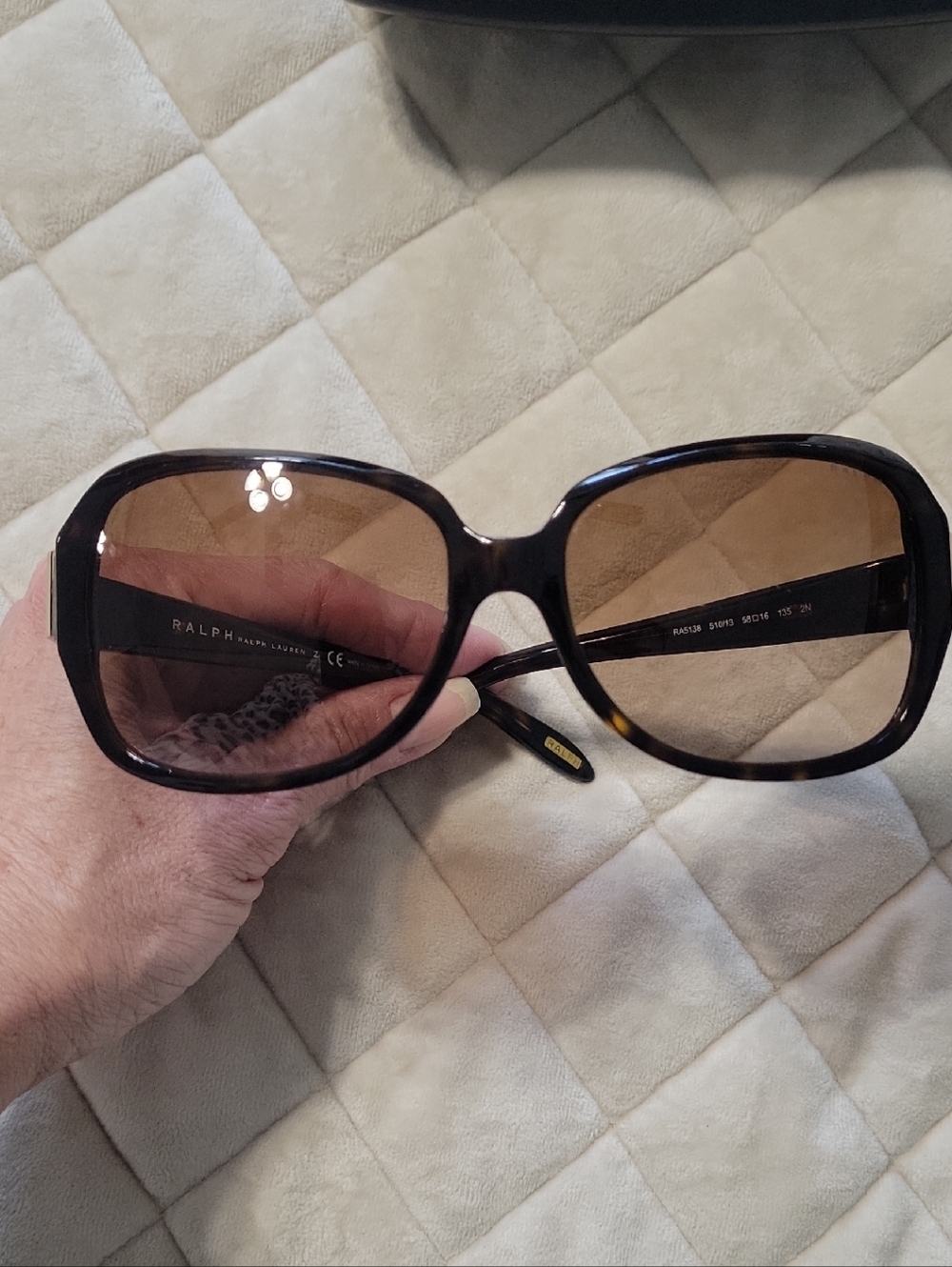 Ralph Lauren Tortoiseshell Frame Sunglasses with Brown Lenses